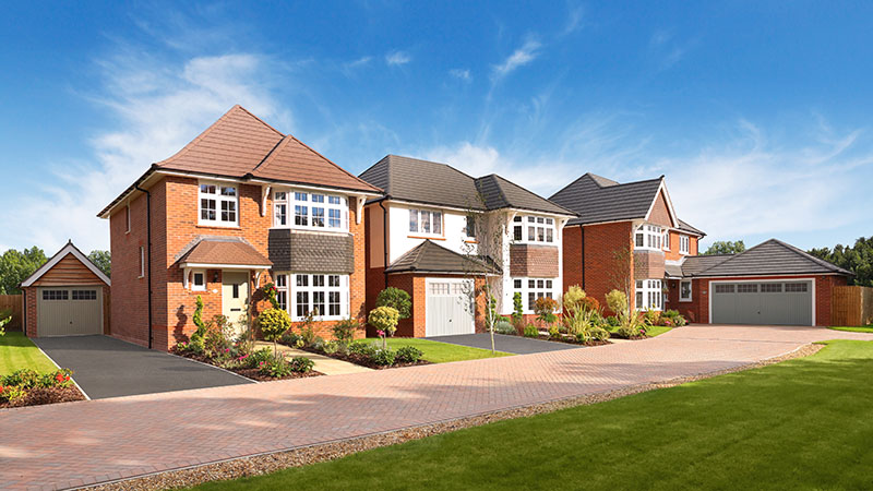 A group of typical Redrow house types